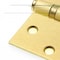 Prime-Line Door Hinge Commercial Smooth Pivot, 4-1/2 in. x 4-1/2 in. w/ Square Corners, Satin Brass 3 Pack U 1156463 - alternate 2